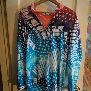 DVF Diane Von Furstenberg Women Gilmore Lorelei Ombre Blouse